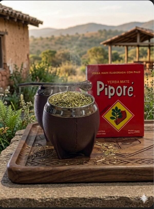 WhatsApp Image 2026-04-01 at 12.09.29 Pack Gourdes et Bombilla + 250g Yerba Maté traditionnelle d'argentine
